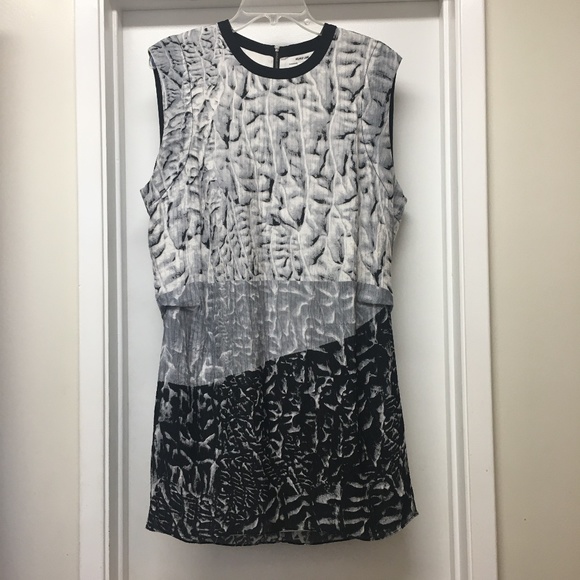 Helmut Lang Silk Annex Printed Mini Dress - Picture 4 of 15